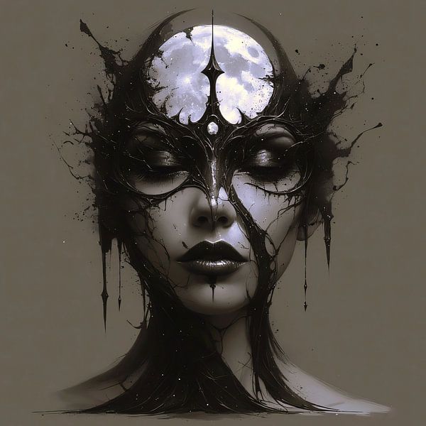 Rêverie du voile de lune Abstraction par A.D. Digital ART