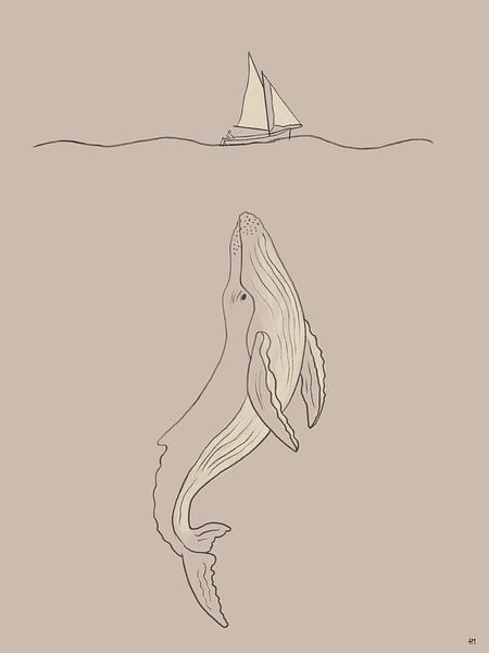 Jona und der Wal, Bibelkunst, religiöse Kunst. von Hella Maas