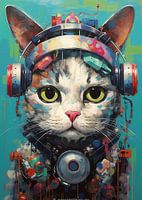 Katze mit VR-Headset