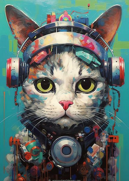 Katze mit VR-Headset von Classic artwork