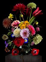 Ode to The Heem - Still Life with Flowers in a Glass Vase