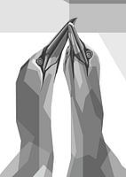 Graues Paar Swaan Popart