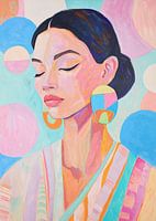 Bunter Traum hinter geschlossenen Augen