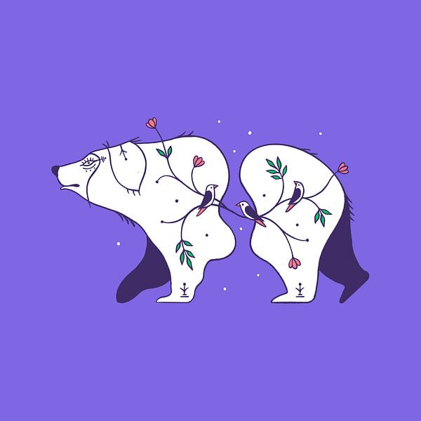 Blumenbär Harmonie von Rohan Dahotre