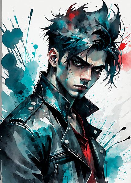 abstract potrait  water color by hisam colours