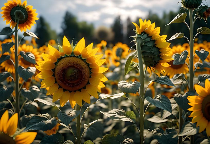 Radiant Sunflower: Nature in Full Bloom by Sanne den Engelsman