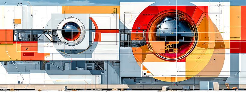 Industrielle Symmetrie von Klaus Tesching - Art-AI
