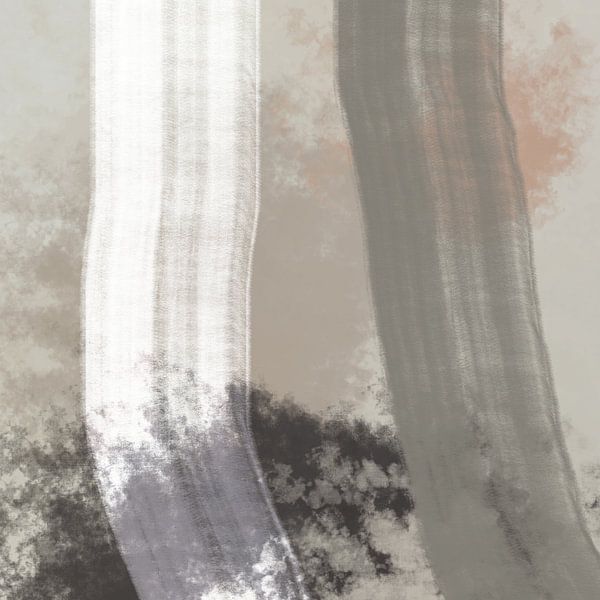 Abstrakter skandinavischer Minimalist in Beige, Taupe, Braun und Rosa von Dina Dankers