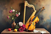 Stillleben mit Harfe und Violine