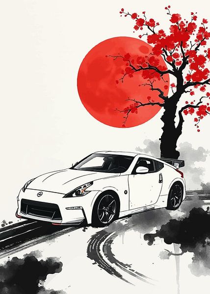 Nissan 370Z Sumi-e von MIROKKU