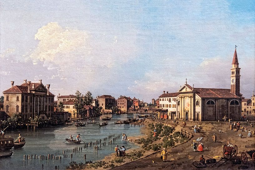Blick auf Dolo, Canaletto von Meisterhafte Meister