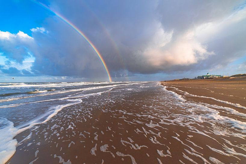 Rainbow on Noordwijk beach by Yanuschka | Fotografie Noordwijk