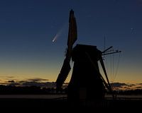 Comet Neowise with windmill