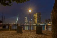 Ein Licht im Dunkeln. Rotterdam am Abend