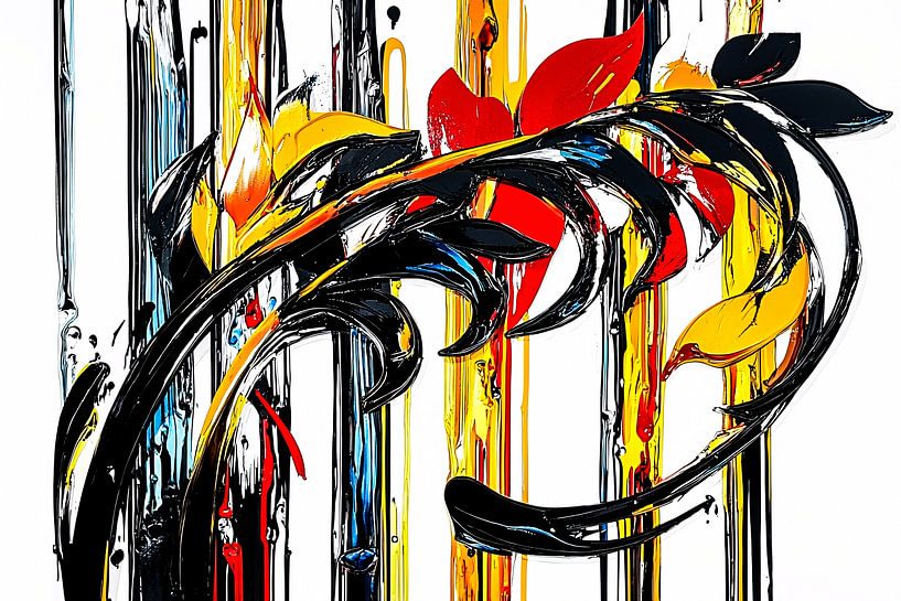 Kleurrijk abstract bloemenontwerp van Art & Soul Creations