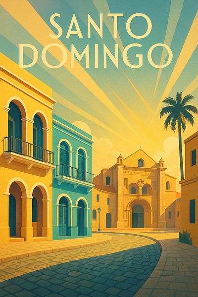 Santo Domingo Sunlight - Art Deco Colonial Glow par Travel Shop