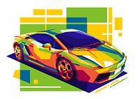 Lamborghini Gallardo Sport Car in WPAP