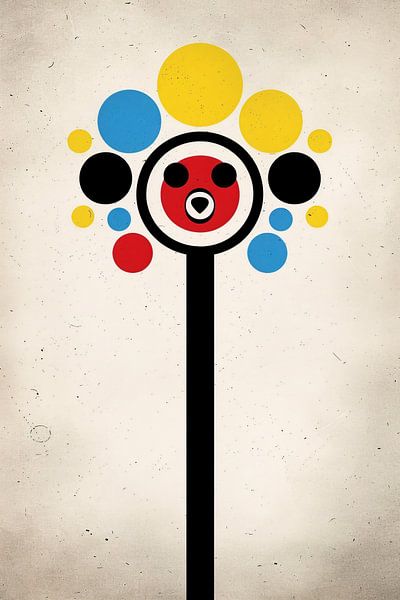 Abstract Beer Met Kleurrijk Cirkels van Imperial Art House