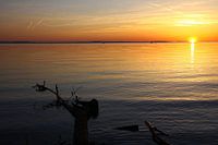 Sonnenuntergang am Bodensee in Deutschland