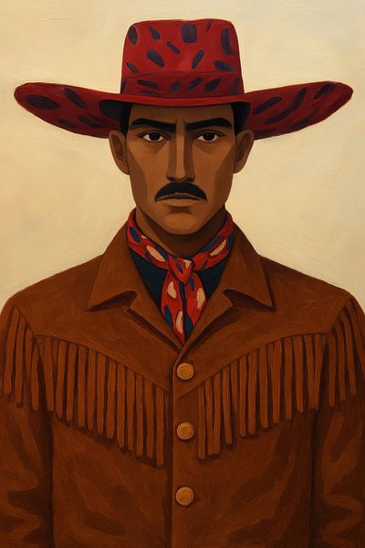 Cowboy with hat by Charlie Mason