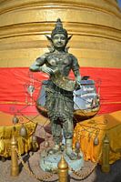 Golden Temple Guardian at Wat Saket in Bangkok