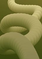 Psychedelische, bunte, abstrakte Schlangen-/Röhrenform - 5