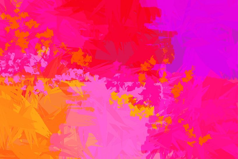 Des couleurs éclatantes. Brillance tropicale. Art abstrait aux couleurs néon. par Dina Dankers