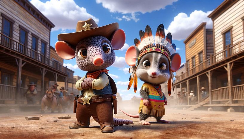 Un duo de souris aventureuses dans le Far West par artefacti