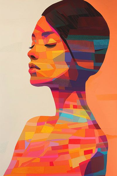 Abstraktes Frauenporträt von Bert Nijholt