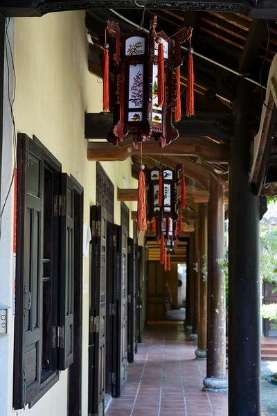 Lantern corridor in a pagoda by Frank Photos