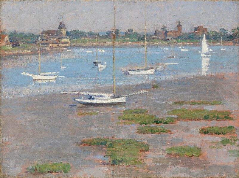 Theodore Robinson Low Tide, Riverside Yacht Club von finemasterpiece