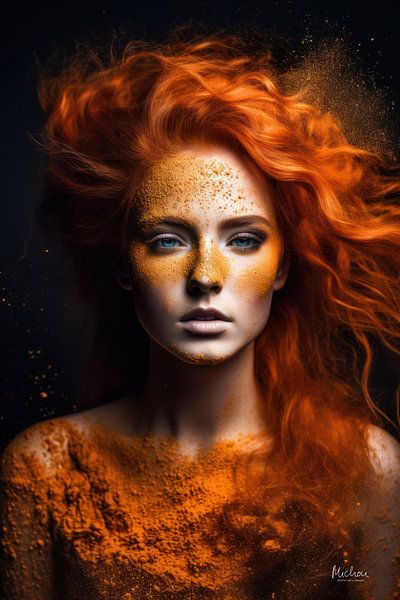 Cheveux en poudre - Cuivre par Michou