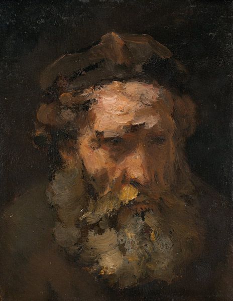 Kopf des Matthäus, um 1660, Werkstatt Rembrandt van Rijn von Atelier Liesjes