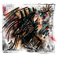 Abstrakte Holzkohle-Linien