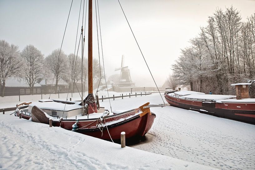 Scène d'hiver à Sloten par Frans Lemmens
