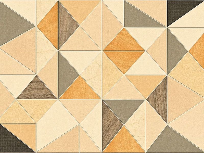 Warme Erdtöne &amp; Dreiecksmuster für zeitgenössische Wohnkultur von Artistic