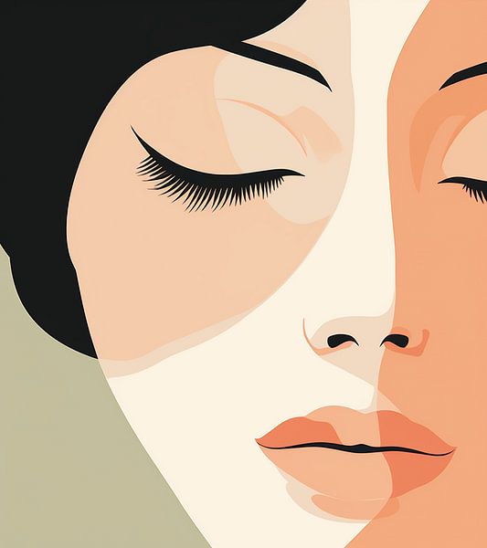 Silence | Modern Portrait by Abstract Painting