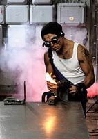 Tough guy with tools