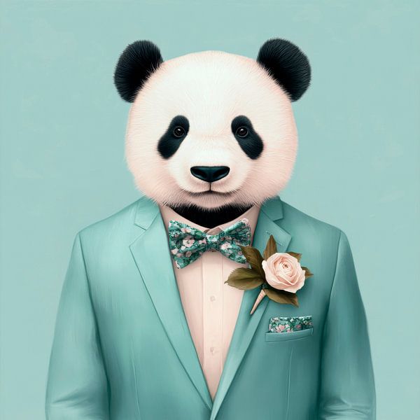 Panda in an elegant suit by Poster Art Shop