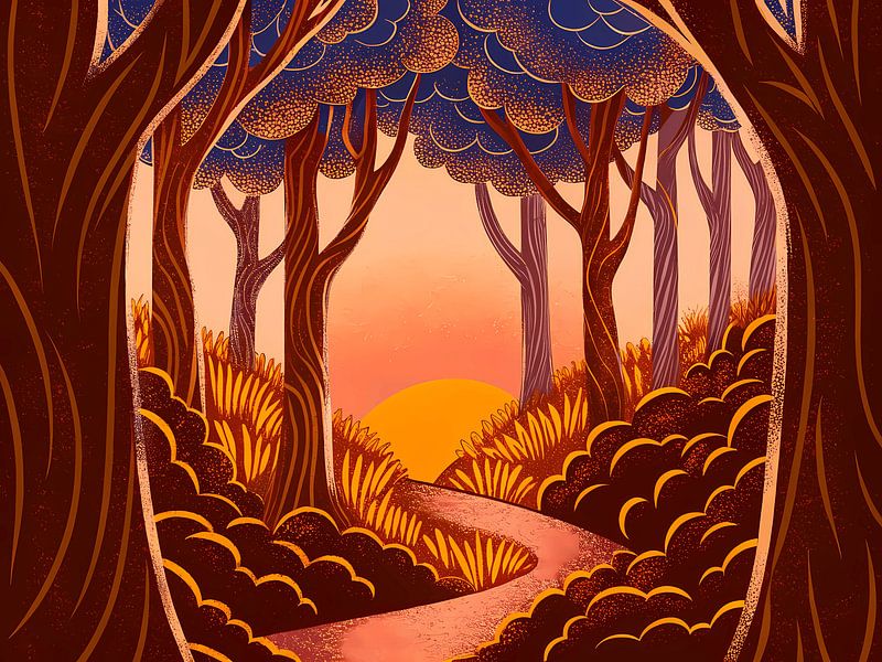 Goldener Pfad Einsamkeit von Artistic