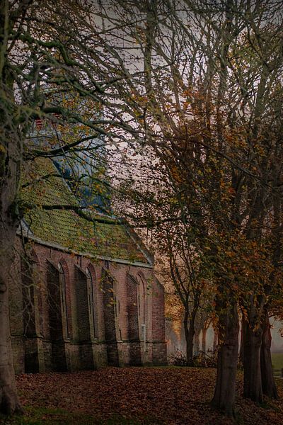 Die Grüne Kirche in Lambertschaag in der Abendsonne von Marijke Trienekens