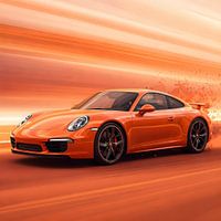 Oranje porsche 911