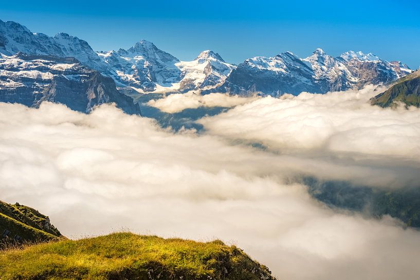Vue du Männlichen sur les montagnes de l'Oberland bernois (Suisse) par Chris Rinckes
