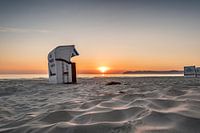 Baltic beach in the Baltic resort Binz on the island of Rügen