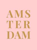 AMSTERDAM (en rose/or)
