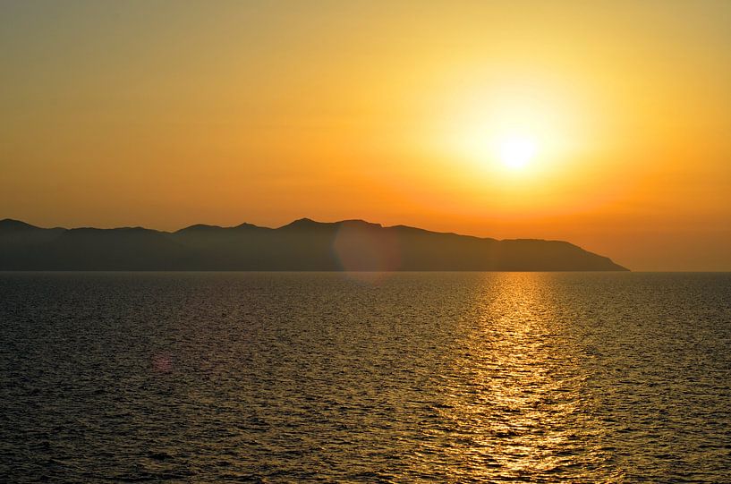 Sunset over Sardinia - Reflections in the Mediterranean Sea by Be More Outdoor