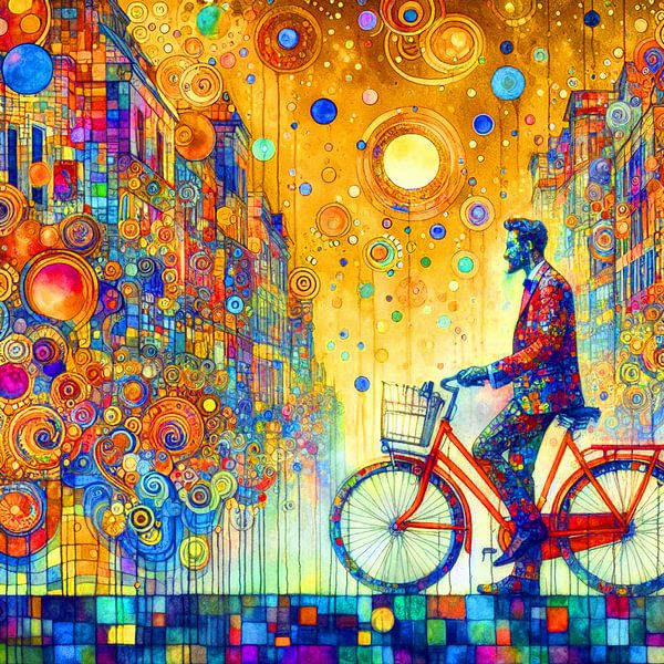 Illustration abstraite inspirée de Gustav Klimt. (3) par Ineke de Rijk