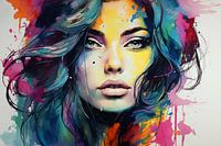 Miss Seduction - Woman portrait a seduction in colour