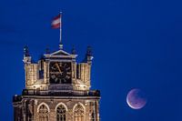 Blood Moon at the Great Church in Dordrecht