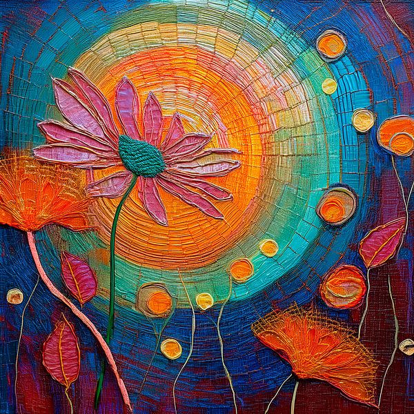 Abstrait &amp;amp ; Moderne : peintures colorées. Série : Attrape-œil (13) par Studio Pieternel